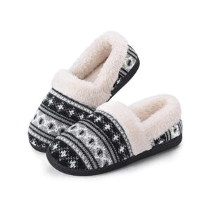 Women's Slip-On Knit Slippers Memory Foam House Shoes Slippers