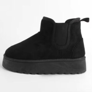 Women Fashion Trend Design Elastic PVC Injection Snow Boots New Development Comfortable Outdoor Popular Suede Boots for Lady