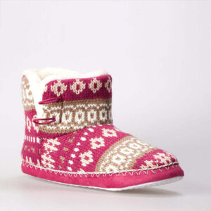 Hot Sale Knit Pattern Upper Warm Anti-slip Women Indoor Boots for Winter