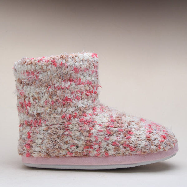 Popular Hot Sale Colorful Knit Upper Warm Anti-slip Ladies Winter Indoor Boots