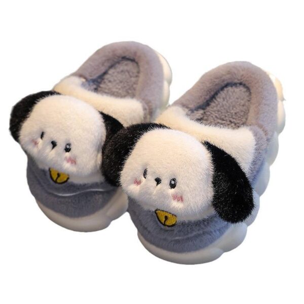 New Autumn and Winter Cute Cartoon Fur Plush Home House slippers for Kids Soft Warm Anti slip Girl Women Furry slippers