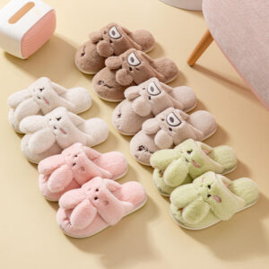 Custom Autumn and Winter Plush Slippers Cartoon Warm and Non slip Couple Home Slippers