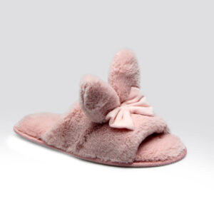 2020 Fancy Fluffy Fur Open Toe Indoor Girls slippers with Bow