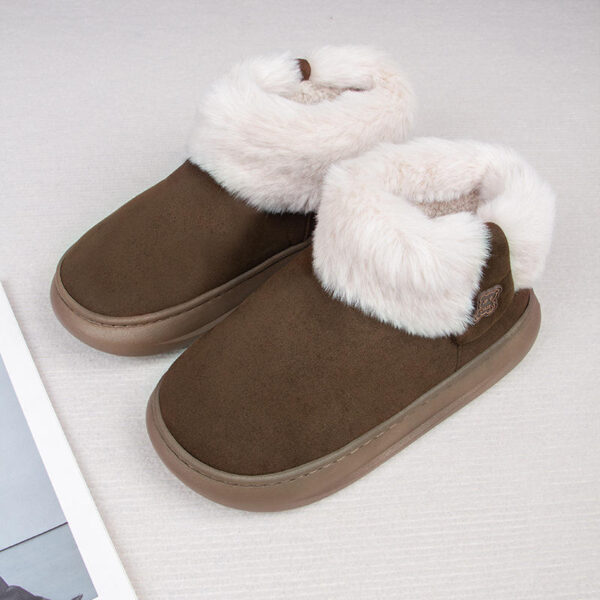 Women's New Fashion Trend Casual Round Toe Winter Snow Boots Micro Fiber Warm Comfortable High-top Cotton Boots - Image 2
