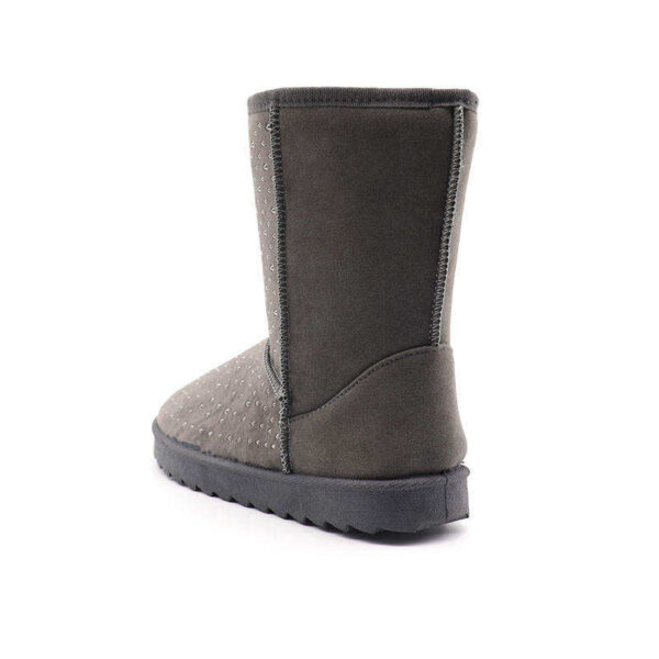 Women Ladies Comfortable Slippers Anti-Slippery Suede Faux Fur Snow Boot Shoes - Image 2