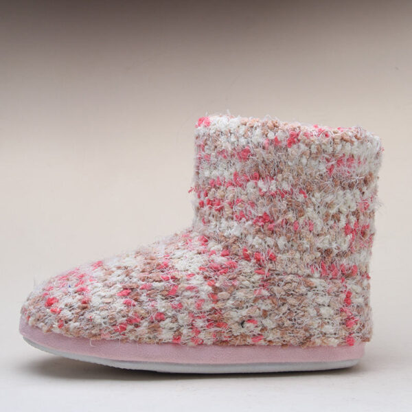 Popular Hot Sale Colorful Knit Upper Warm Anti-slip Ladies Winter Indoor Boots - Image 2