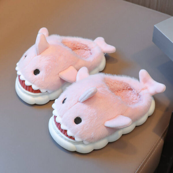 New Autumn and Winter Cute Cartoon Fur Plush Home House slippers for Kids Soft Warm Anti slip Girl Women Furry slippers - Image 2