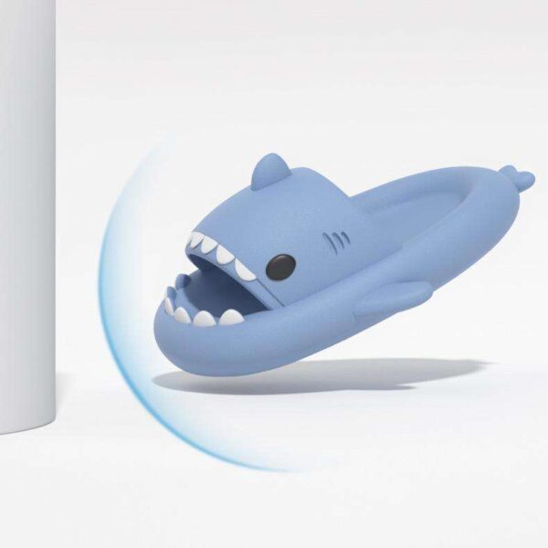 New Fashion Unisex Soft EVA Sandals Summer Beach Home Bathroom Kids Women Men Shark Slide Slippers - Image 3