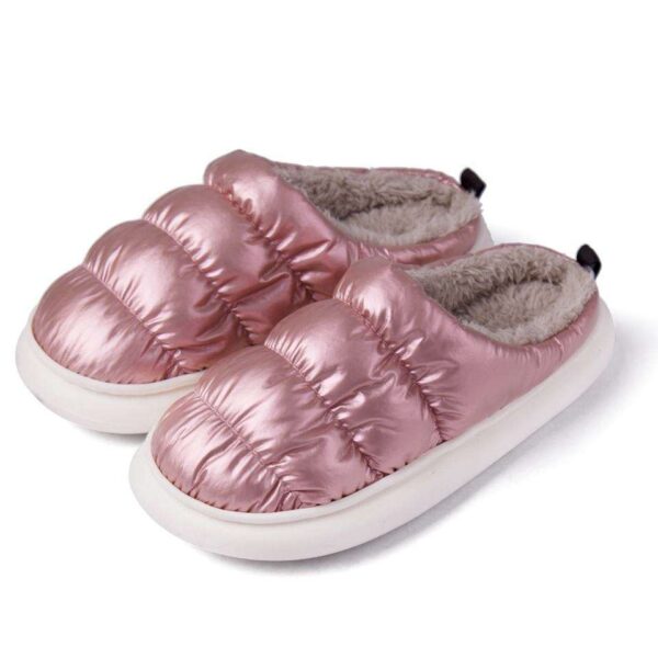 Custom Plush slippers Cute Cloud slippers Plush Lining Warm Couple Waterproof Non-slip Outdoor slippers - Image 3