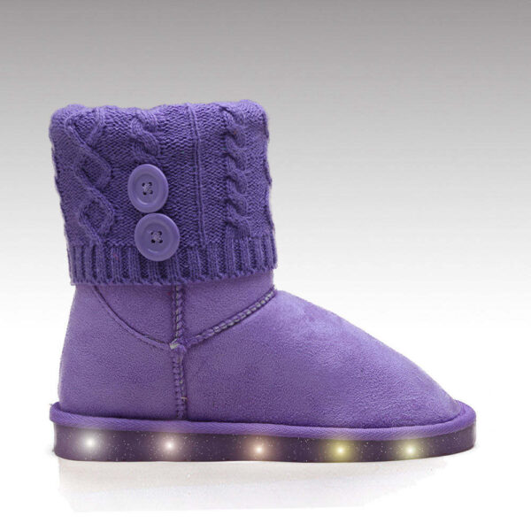Trendy LED Sole Knitting Upper Custom Logo Warm Outdoor Kids Snow Boots - Image 3