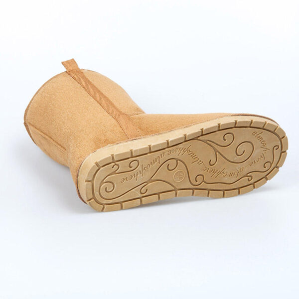 Faux Fur Covered Lined Indoor Outdoor Women Ladies Cosy Boot Slippers Anti-Slippery Suede Ladies Shoes - Image 3