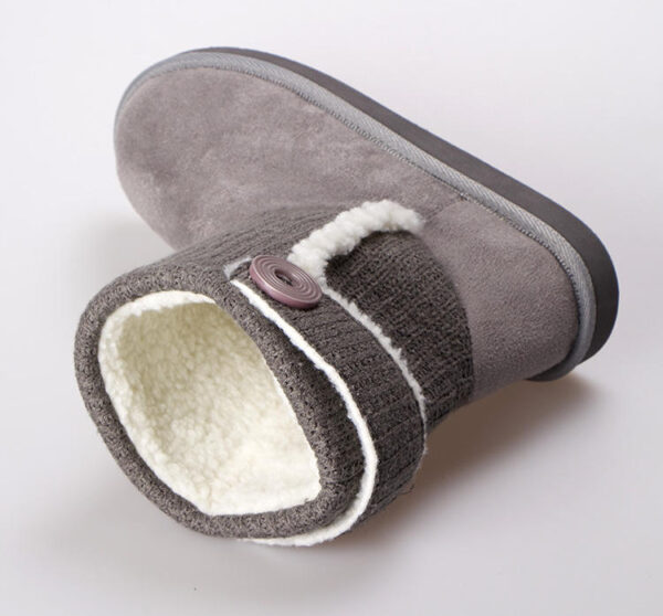 Winter Lady Home Bedroom Indoor House Warm Furry Fur Platform Cotton Boots Slipper - Image 3