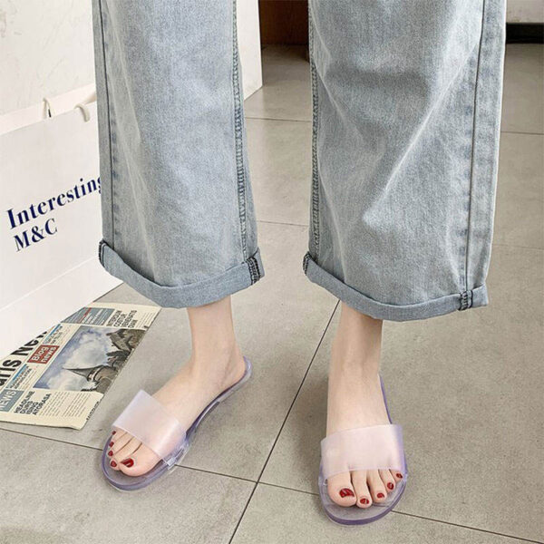 Good Price Design Outdoor Indoor Summer PVC Lady Fashion Jelly Slipper - Image 4