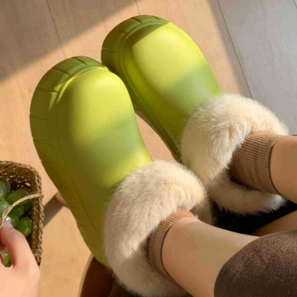 New Fashion Trend Winter High-top Cotton Rain Boots Shoes Comfortable Warm Waterproof Platform Snow Boots - Image 4