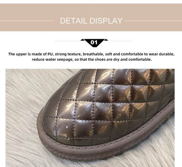 New Waterproof Fur Snow Boots Warm Snow Shoes Low Tube Female Cotton Shoes for Women - Image 4