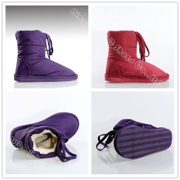 Hot Product Dark Purple Kids Women Snow Boots for Indoor Outdoor Waterproof Soft Warm Winter Spring - Image 4