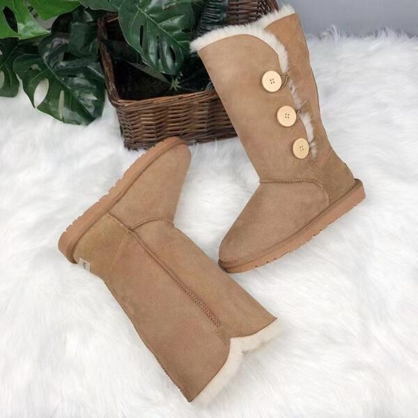 Winter Snow Boots for Women 2022 TPR Sole Faux Fur Lining Casual Snow Boots - Image 4