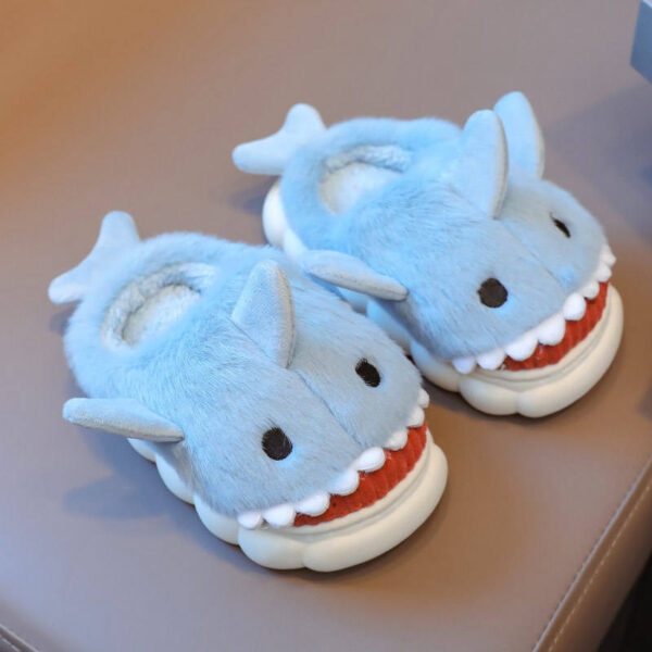 New Autumn and Winter Cute Cartoon Fur Plush Home House slippers for Kids Soft Warm Anti slip Girl Women Furry slippers - Image 4