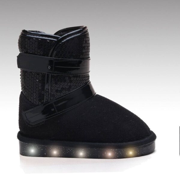 HC-563 2016 Winter Fur Kids Light up Led Boots - Image 4