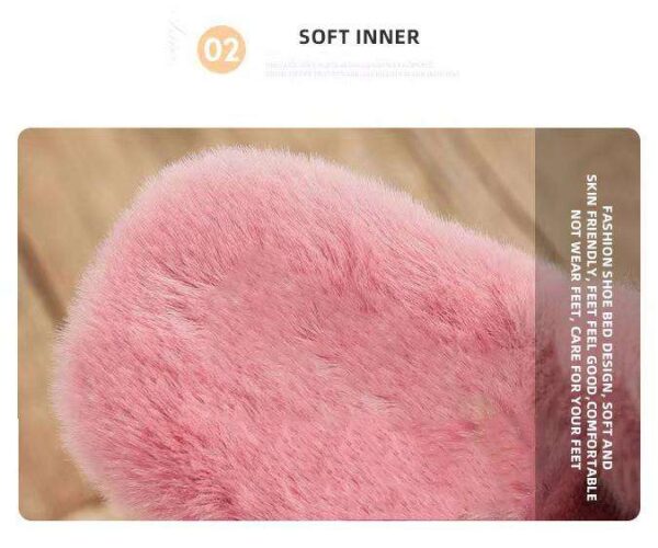 Cozy Open Toe Band Cross Slippers Winter Indoor Outdoor Home Ladies Fluffy Slides Plush Faux Fur Slippers for Women - Image 4