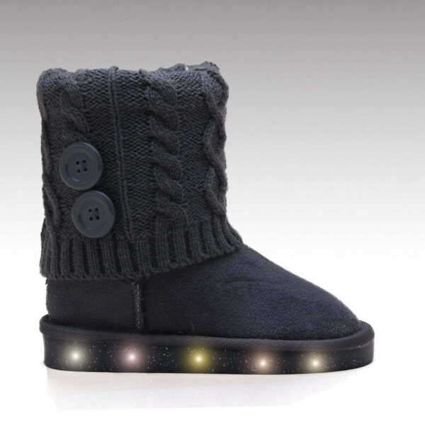 Trendy LED Sole Knitting Upper Custom Logo Warm Outdoor Kids Snow Boots - Image 5