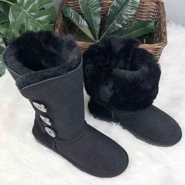 Winter Snow Boots for Women 2022 TPR Sole Faux Fur Lining Casual Snow Boots - Image 5