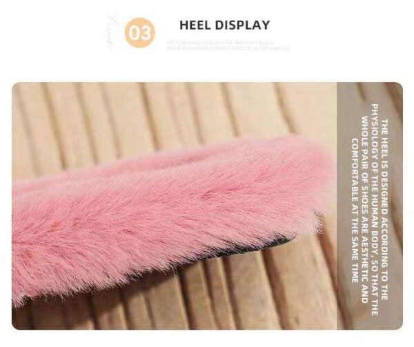 Cozy Open Toe Band Cross Slippers Winter Indoor Outdoor Home Ladies Fluffy Slides Plush Faux Fur Slippers for Women - Image 5
