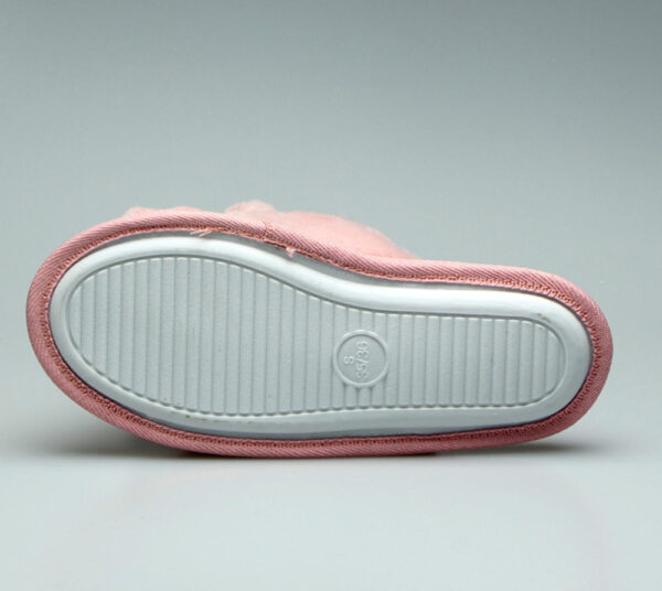 2020 Fancy Fluffy Fur Open Toe Indoor Girls slippers with Bow - Image 5