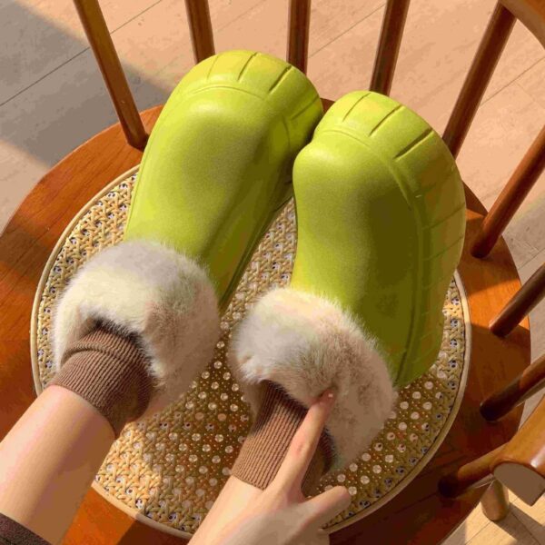 New Fashion Trend Winter High-top Cotton Rain Boots Shoes Comfortable Warm Waterproof Platform Snow Boots - Image 6