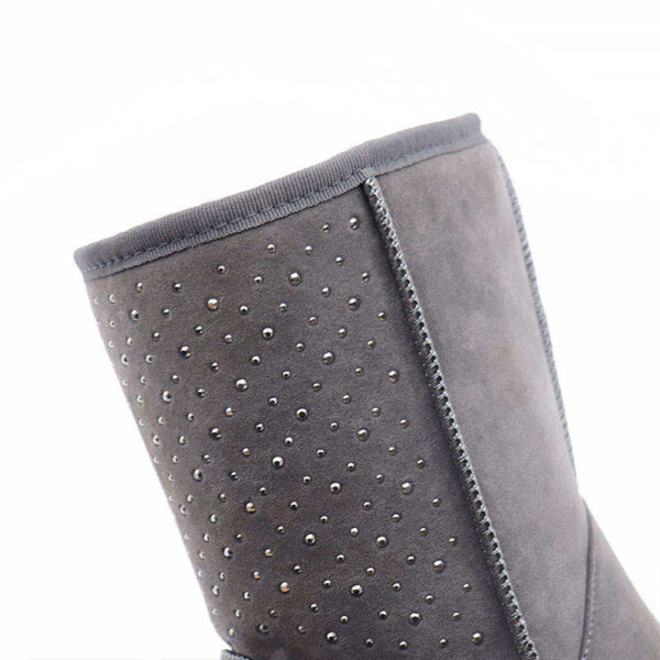 Women Ladies Comfortable Slippers Anti-Slippery Suede Faux Fur Snow Boot Shoes - Image 6