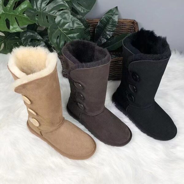 Winter Snow Boots for Women 2022 TPR Sole Faux Fur Lining Casual Snow Boots - Image 6
