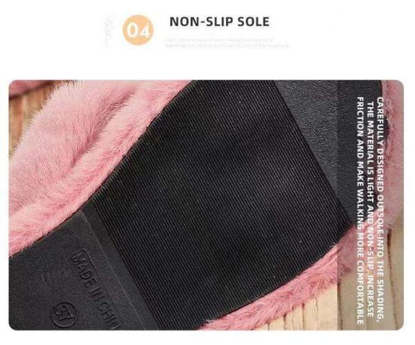 Cozy Open Toe Band Cross Slippers Winter Indoor Outdoor Home Ladies Fluffy Slides Plush Faux Fur Slippers for Women - Image 6