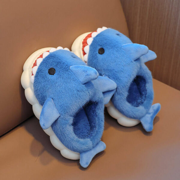 New Autumn and Winter Cute Cartoon Fur Plush Home House slippers for Kids Soft Warm Anti slip Girl Women Furry slippers - Image 6